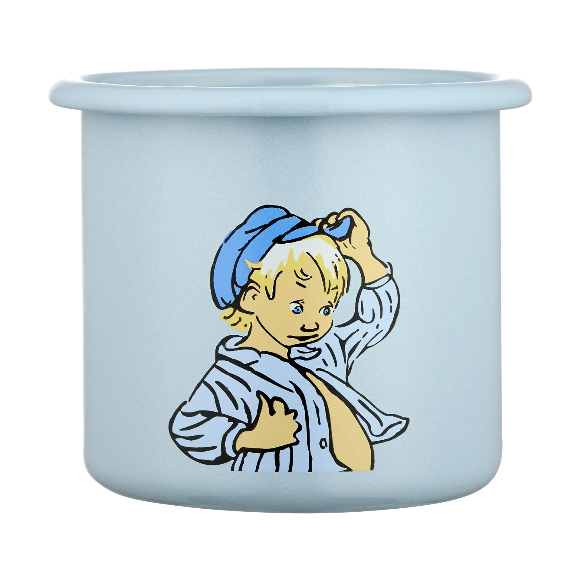 Tasse émaillée bleue Emil 2,5 dl, Emil Muurla