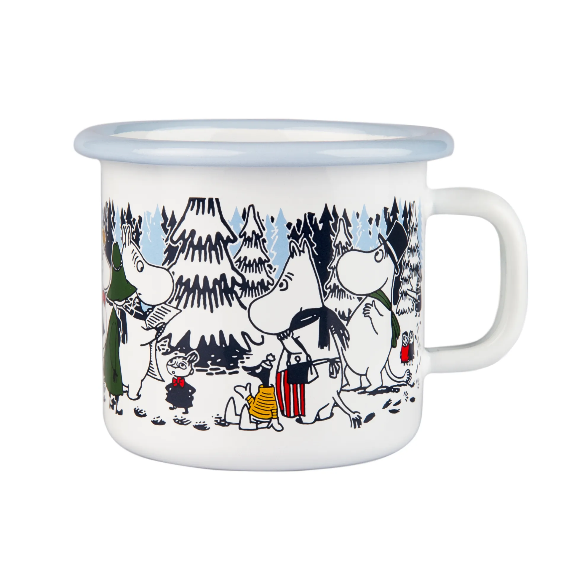 Tasse émaillée Forêt hivernale, 25 cl Muurla