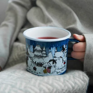 Tasse émaillée Forêt hivernale - 8 dl - Muurla
