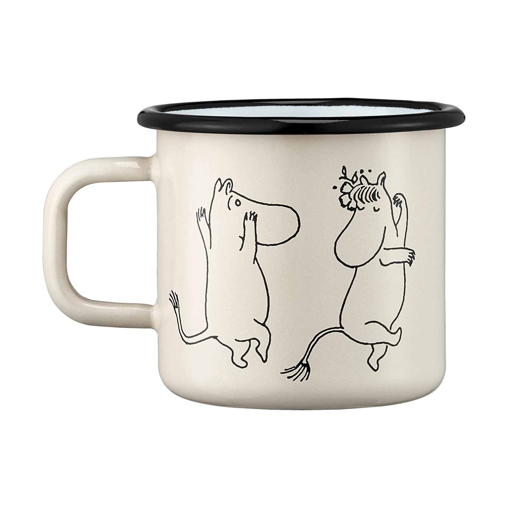 Tasse émaillée Mumin 80 37 cl, Blanc Muurla