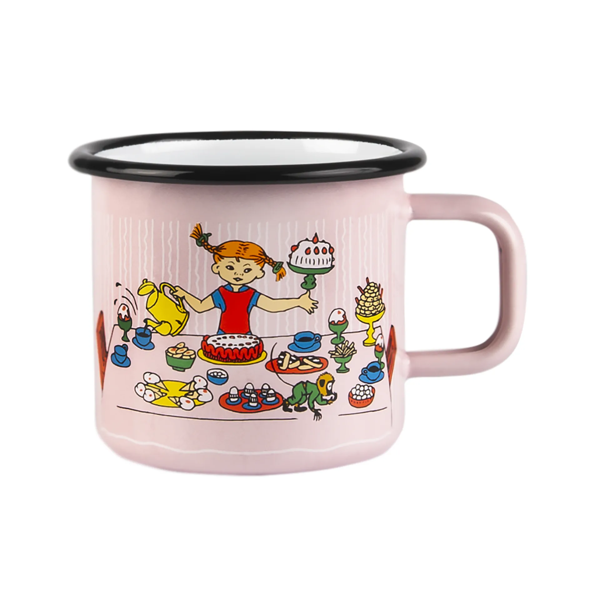 Tasse en émail Anniversaire de Fifi 3,7 dl, Rose Muurla