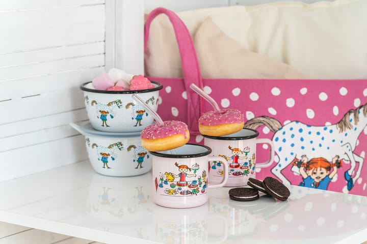 Tasse en émail Anniversaire de Fifi 3,7 dl - Rose - Muurla