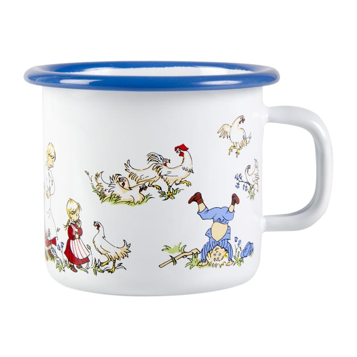 Tasse en émail Emil la famille 2,5 dl, Blanc Muurla