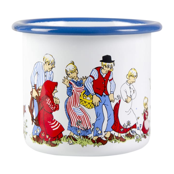 Tasse en émail Emil la famille 2,5 dl, Blanc Muurla