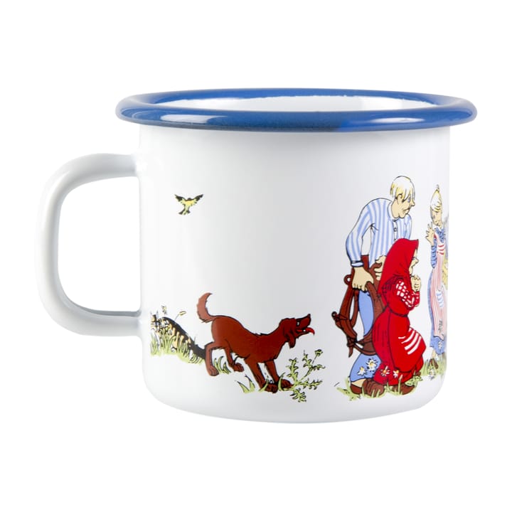 Tasse en émail Emil la famille 2,5 dl, Blanc Muurla