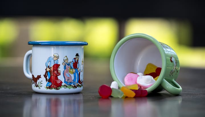 Tasse en émail Emil la famille 2,5 dl, Blanc Muurla