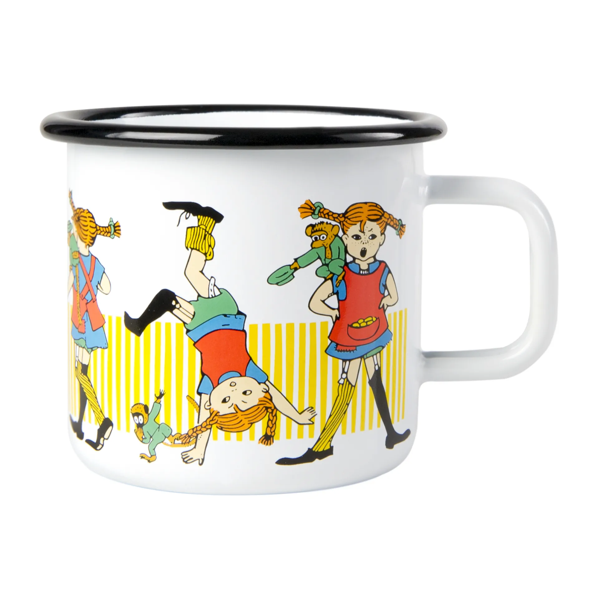 Tasse en émail Fifi Brindacier 3,7 dl, Blanc Muurla