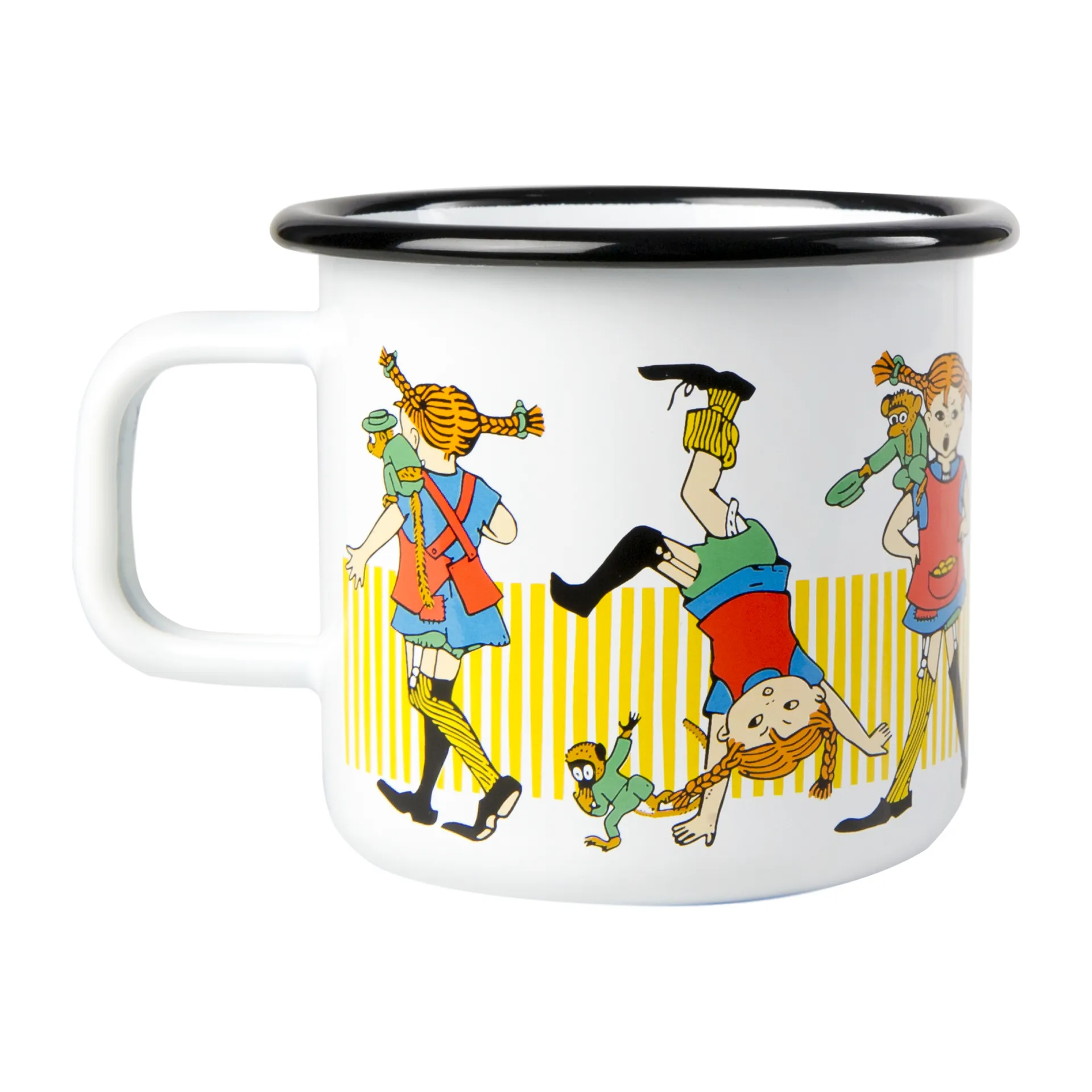 Tasse en émail Fifi Brindacier 3,7 dl, Blanc Muurla