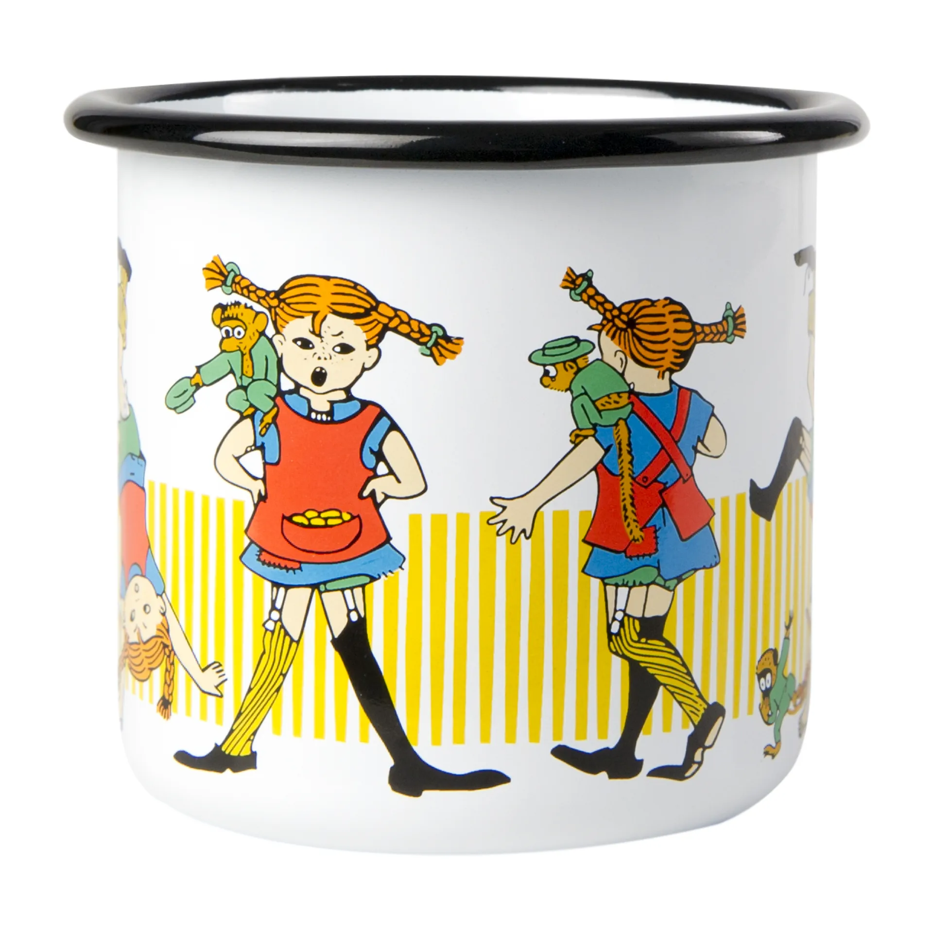 Tasse en émail Fifi Brindacier 3,7 dl, Blanc Muurla