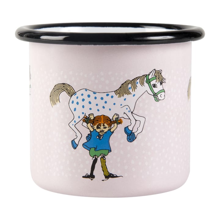 Tasse en émail Fifi et le cheval 1,5 dl - Rose clair - Muurla