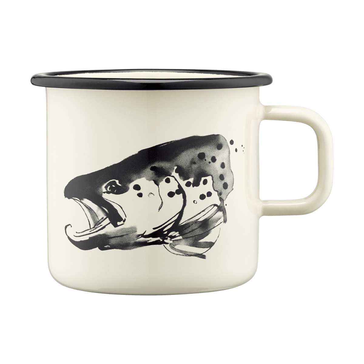Muurla Tasse en émail Teemu Järvi x Muurla 55 cl Brochet & truite