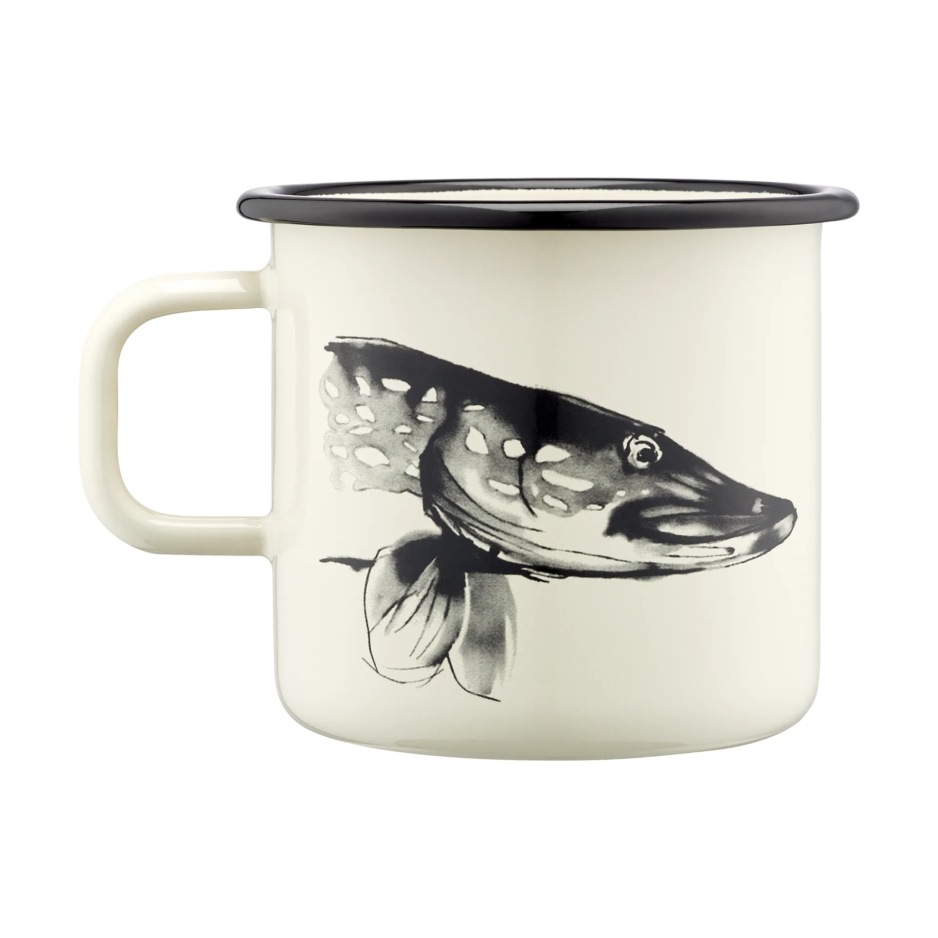 Tasse en émail Teemu Järvi x Muurla 55 cl, Brochet & truite Muurla