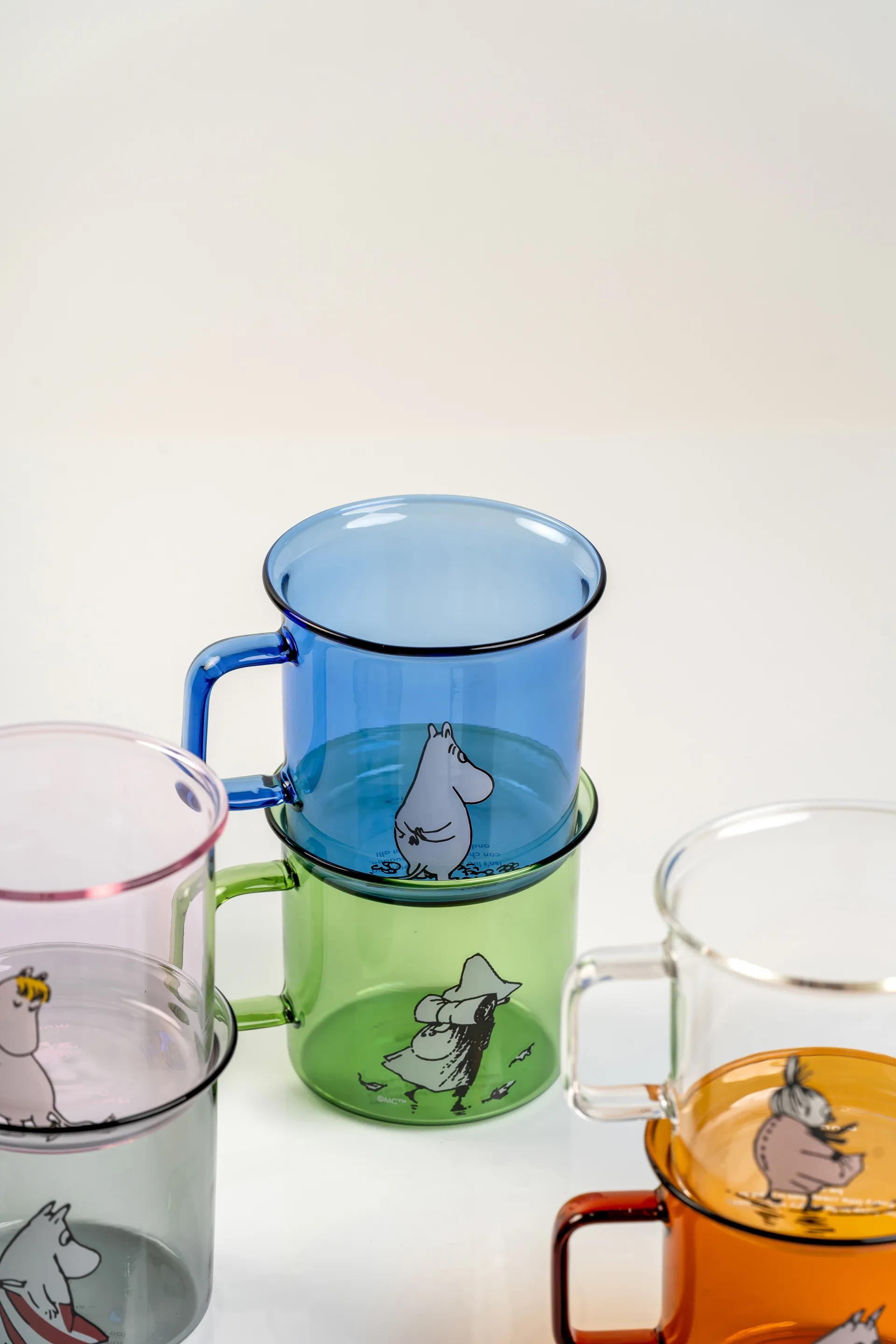 Tasse en verre Moomin 35 cl, Bleu Muurla
