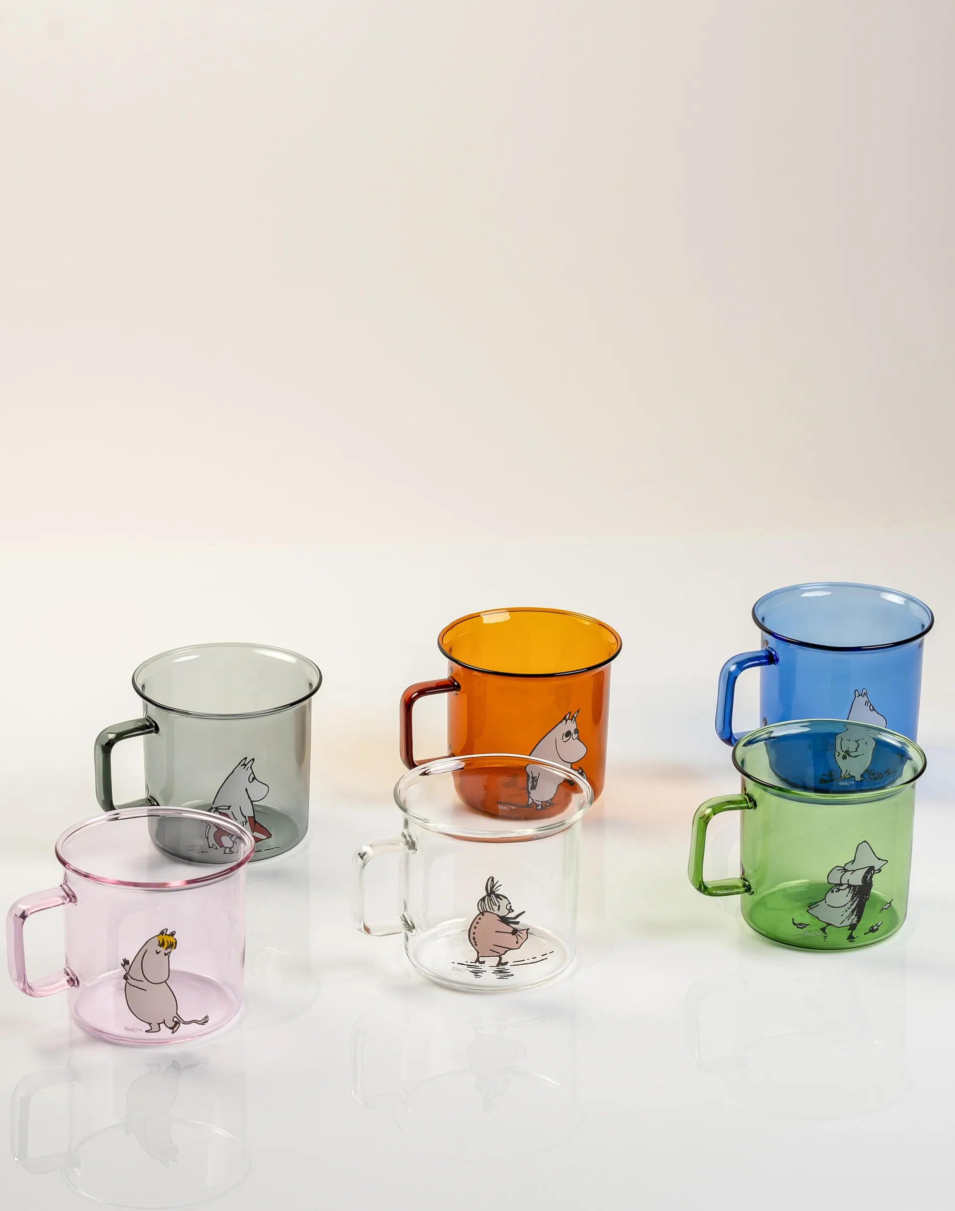 Tasse en verre Moomin 35 cl, Bleu Muurla