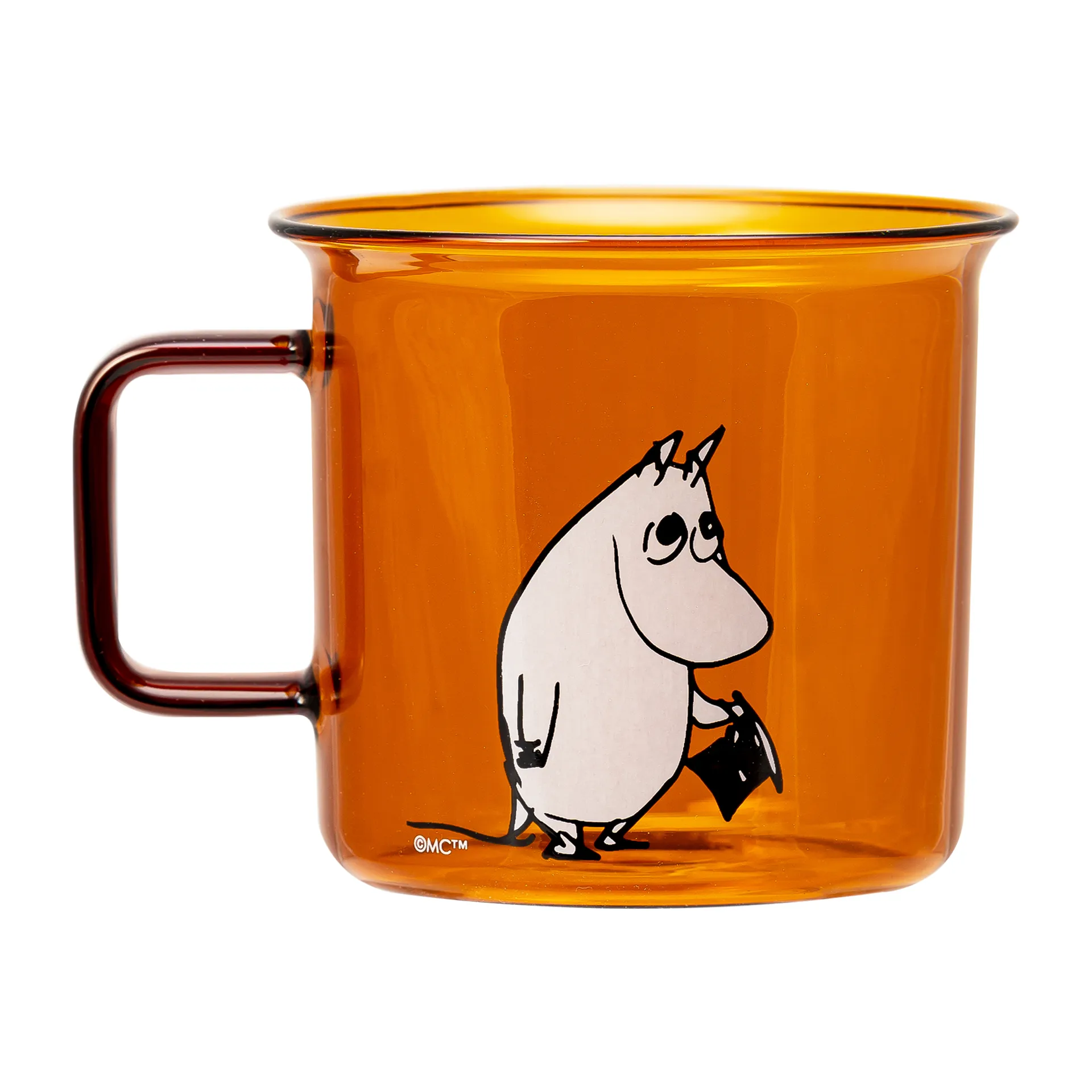 Tasse en verre Moominpappa 35 cl, Amber Muurla