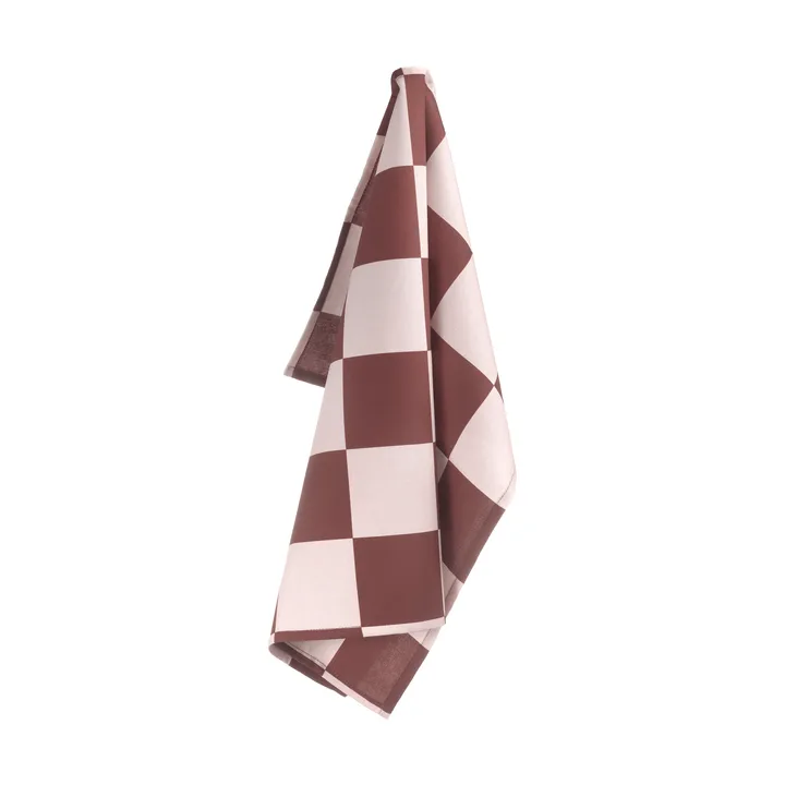 Torchon de cuisine Checks & Stripes - Brown-pink, 50x65cm - Muurla
