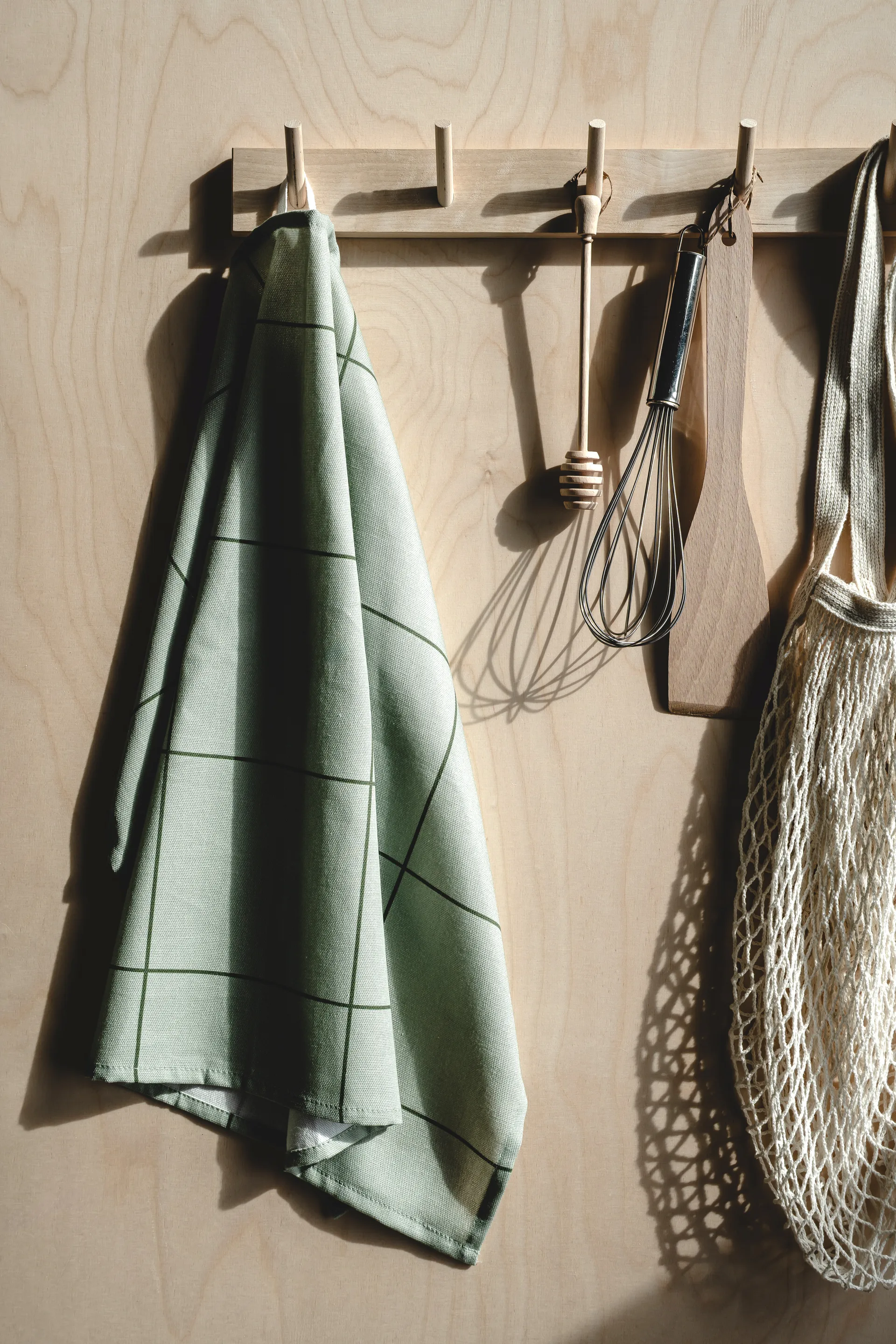 Torchon de cuisine Checks & Stripes, Green, 50x70 cm Muurla