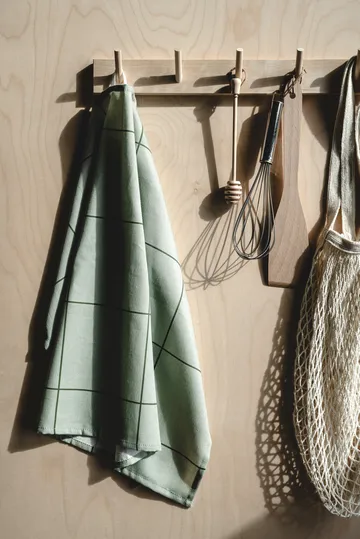 Torchon de cuisine Checks & Stripes - Green, 50x70 cm - Muurla