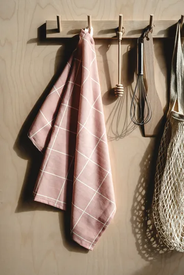 Torchon de cuisine Checks & Stripes - Pink, 50x65 cm - Muurla