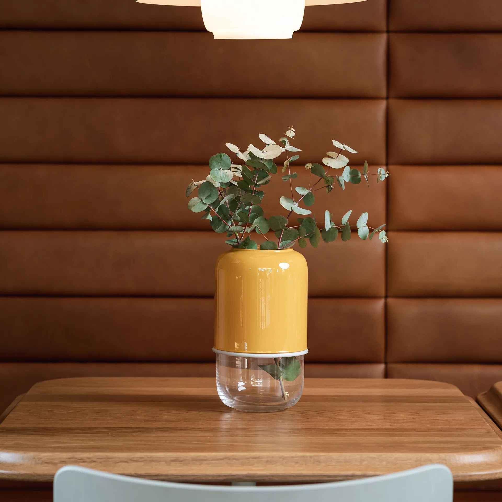 Vase ajustable Capsule 18-28cm, Gul-transparent Muurla