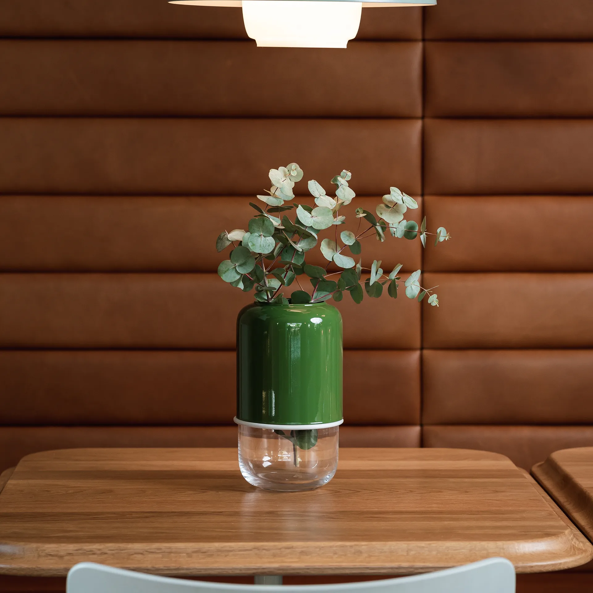 Vase ajustable Capsule 18-28cm, Vert-transparent Muurla