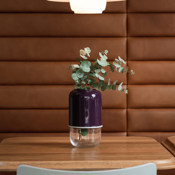 Vase ajustable Capsule 18-28cm, Violet-transparent Muurla