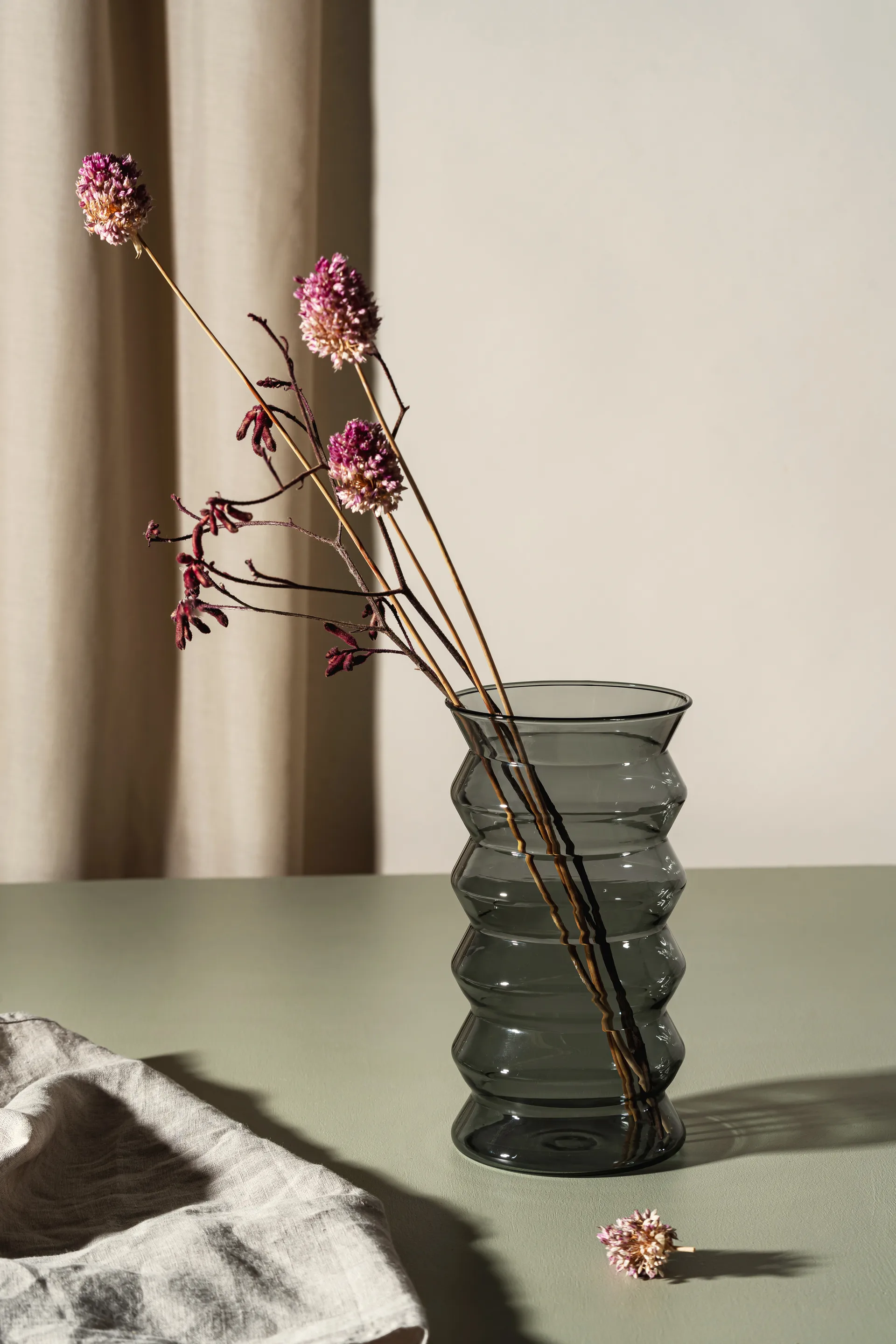 Vase Wave 20 cm, Gris Muurla