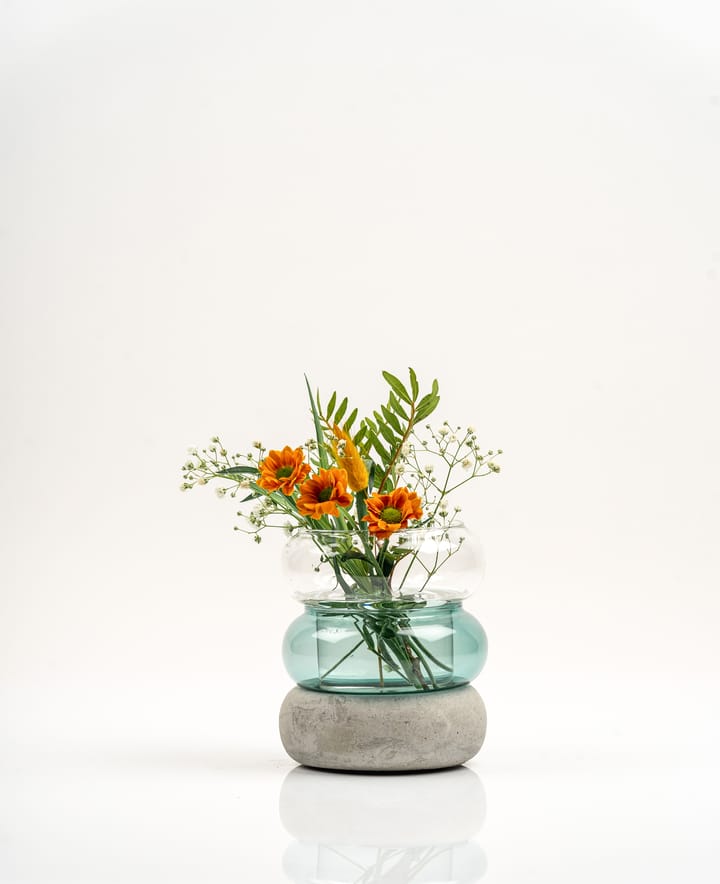Vase/Photophore Bagel 12 cm - Lake blue - Muurla