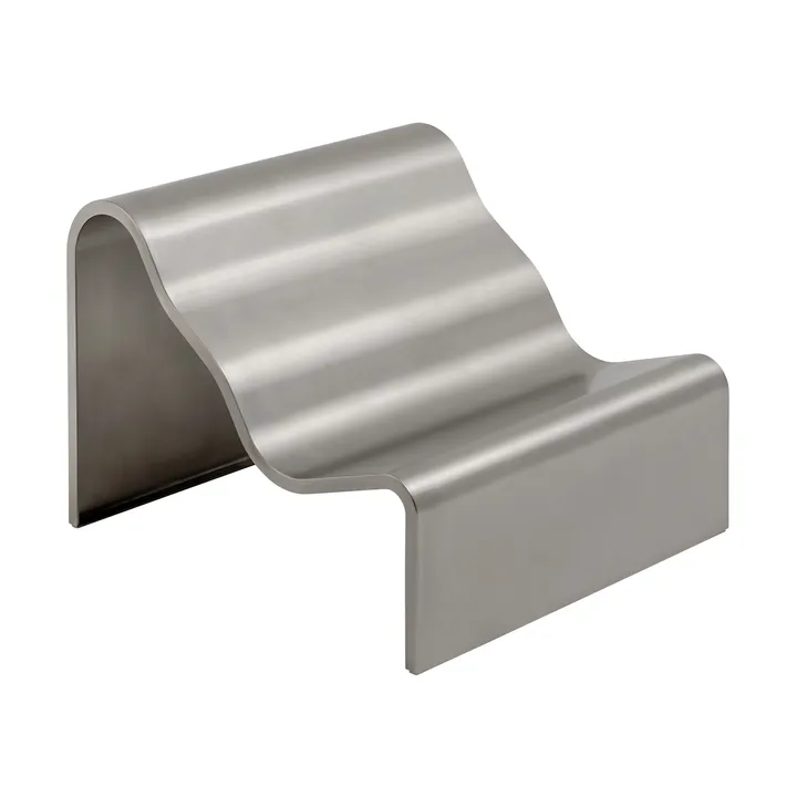 Banc Dream View - Acier brossé, 100 cm - Muuto