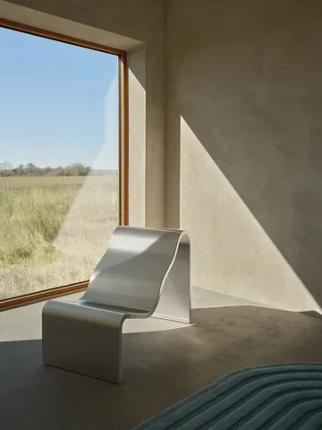 Banc Dream View - Acier brossé, 60 cm - Muuto