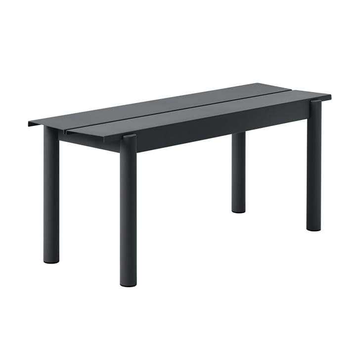 Banc en acier Linear steel bench 110 cm - Noir - Muuto