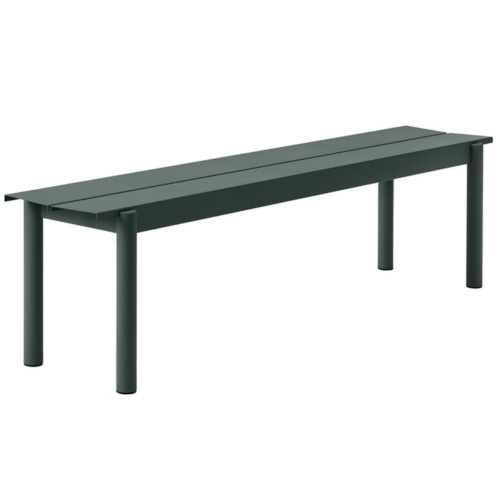 Banc en acier Linear steel bench 170 cm - Vert foncé - Muuto