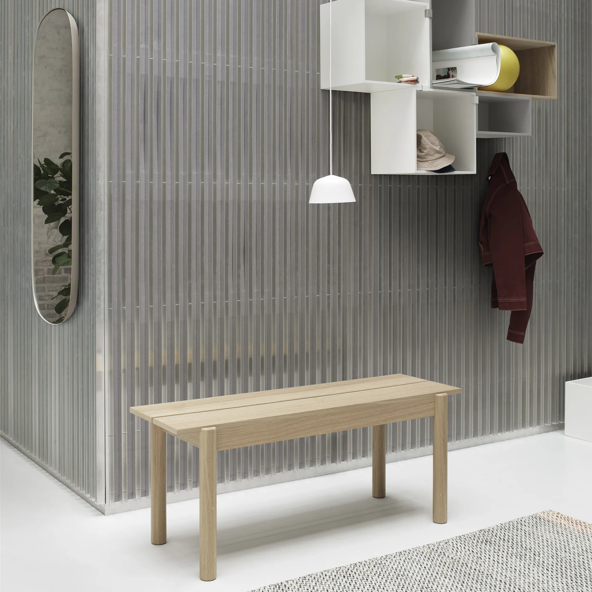 Banc Linear , chêne, 110 cm Muuto