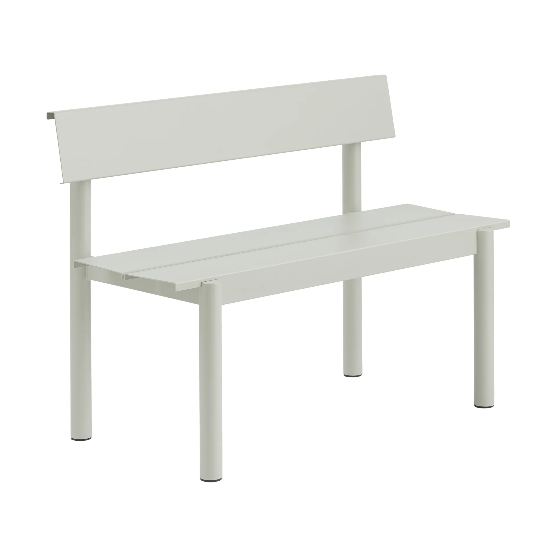 Banc Linear Steel avec dossier, Gris, 110x34 cm Muuto