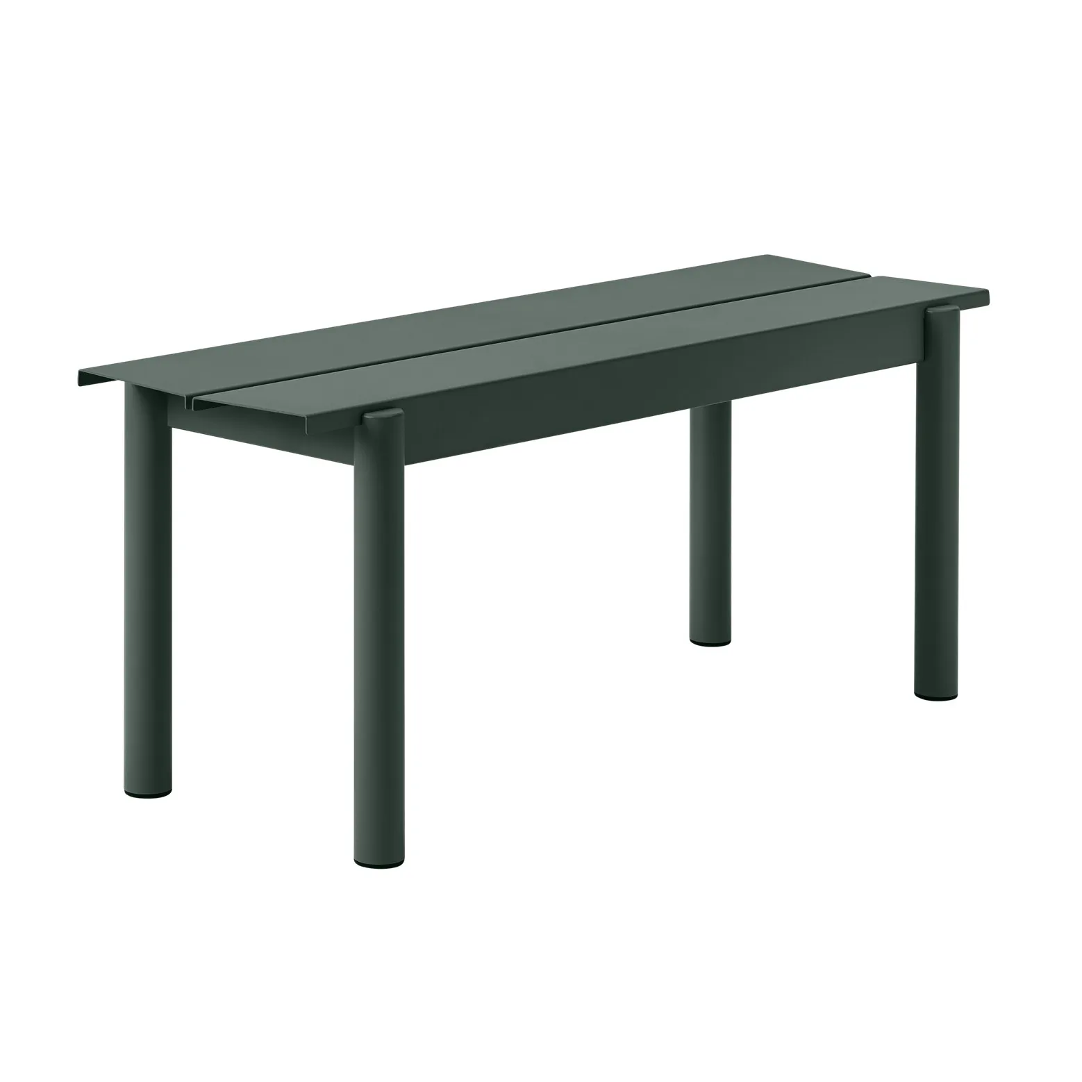 Banc Linear steel bench 110x34 cm, Dark green Muuto