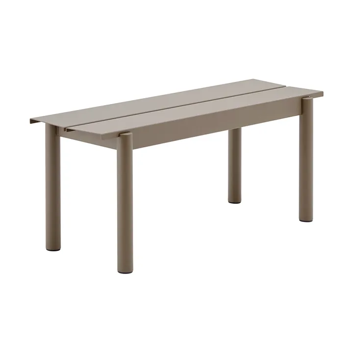 Banc Linear steel bench 110x34 cm - Taupe - Muuto