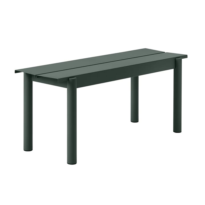 Banc Linear steel bench 110x34 cm - Vert foncé - Muuto