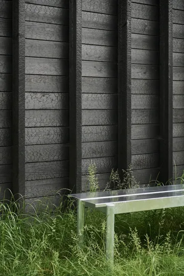 Banc Linear steel bench 110x34 cm - Warm galvanized steel - Muuto