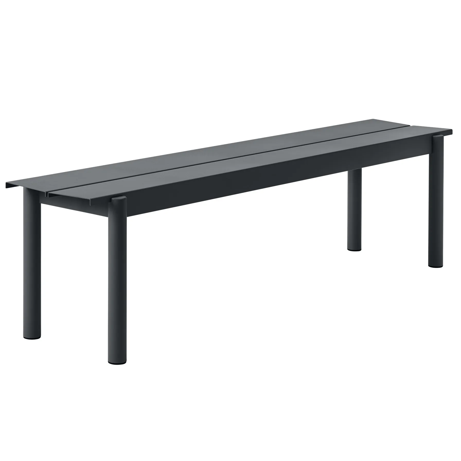 Banc Linear steel bench 170x34 cm, Black Muuto