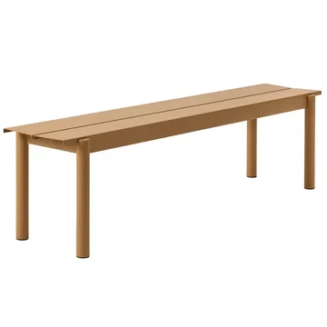 Banc Linear steel bench 170x34 cm - Burnt orange - Muuto