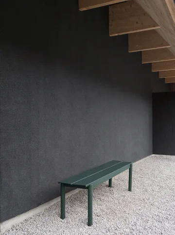 Banc Linear steel bench 170x34 cm - Dark green - Muuto