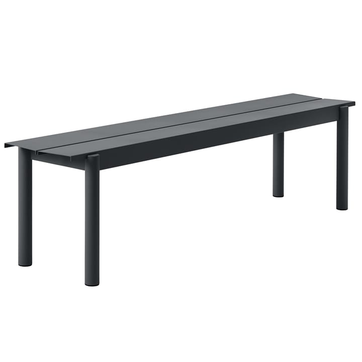 Banc Linear steel bench 170x34 cm - Noir - Muuto