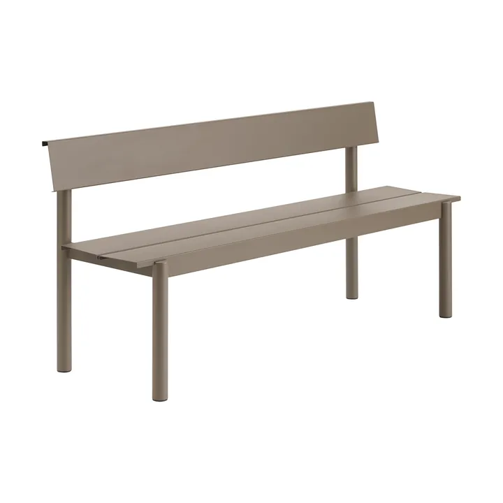 Banc Linear steel bench 170x34 cm - Taupe - Muuto