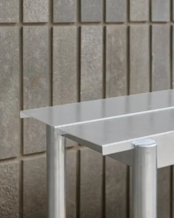 Banc Linear steel bench 170x34 cm - Warm galvanized steel - Muuto