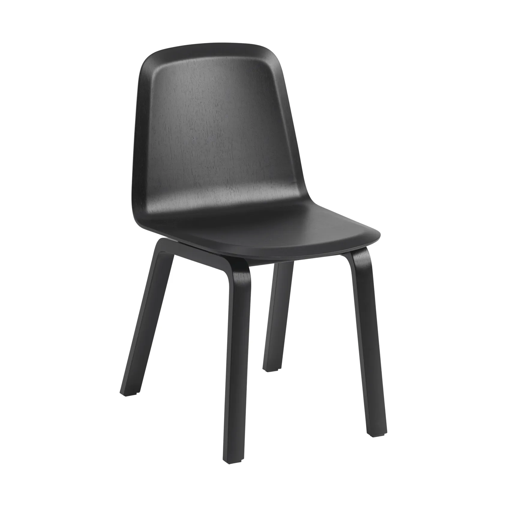 Brink Chair Wood Base chaise, Noir Muuto
