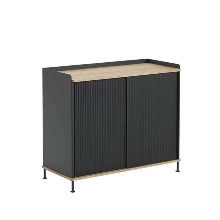 Buffet Enfold Tall - Black-Oak-Metal - Muuto