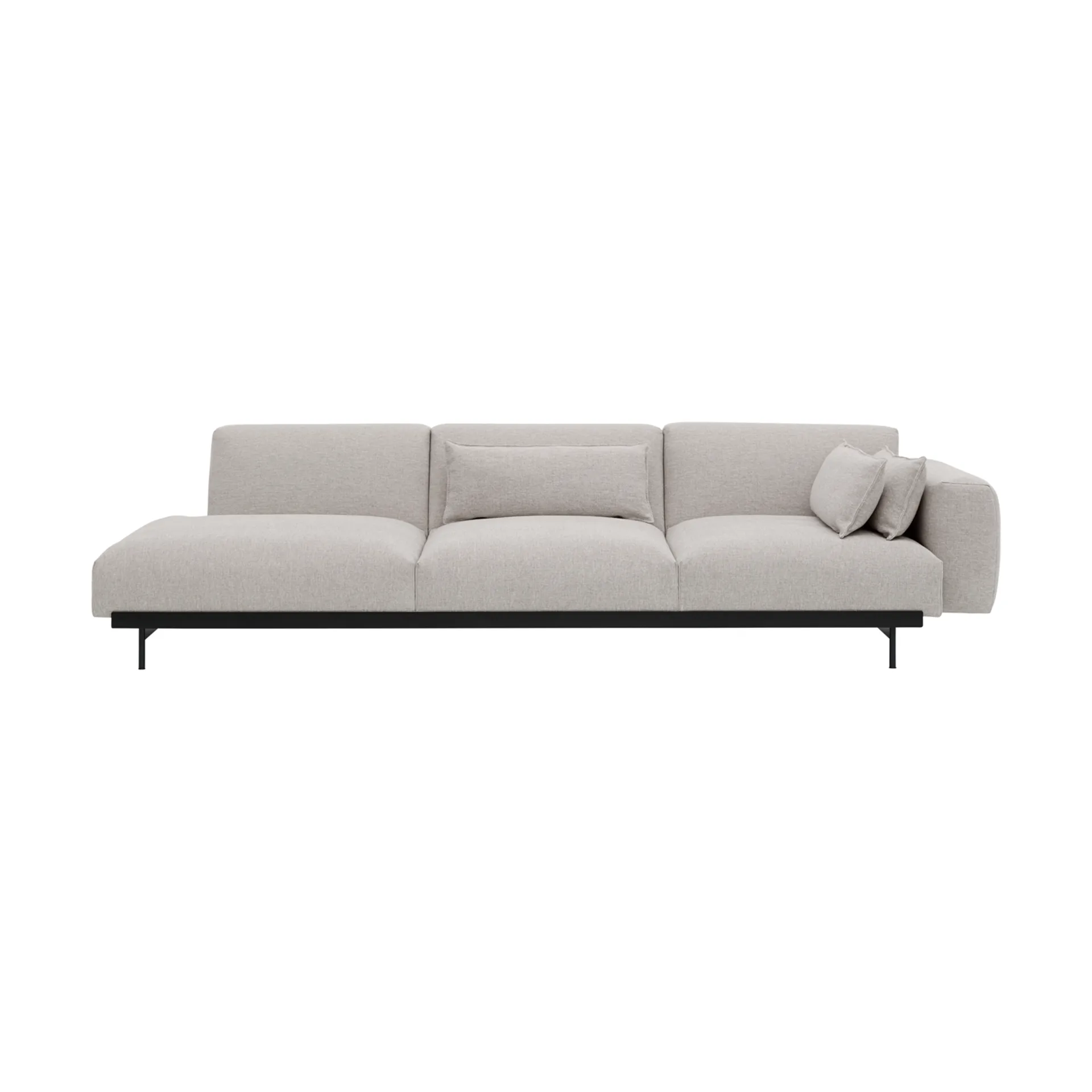 Canapé modulable In Situ Config 2, 3 places, Clay 12-Black Muuto