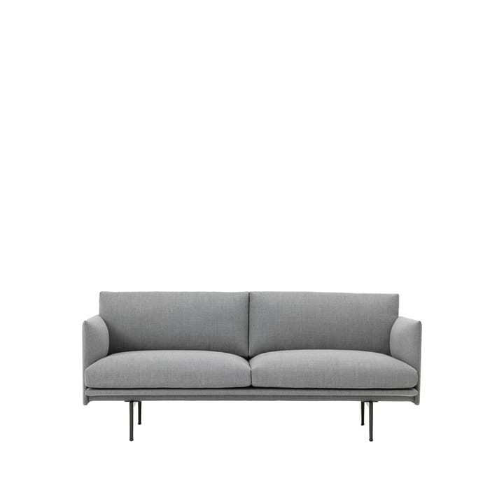 Canapé Outline 2 places - Fiord 151 grey-Black - Muuto