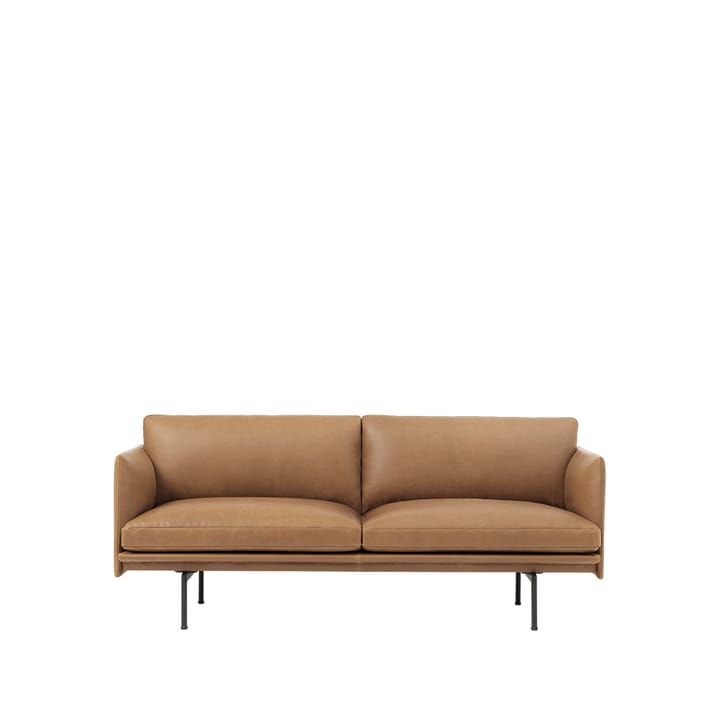 Canapé Outline 2 places - Refine leather cognac-Black - Muuto