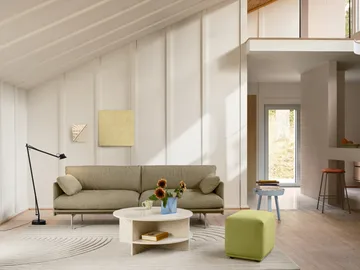 Canapé Outline Soft - Clay 15-pieds en aluminium, 3 places - Muuto